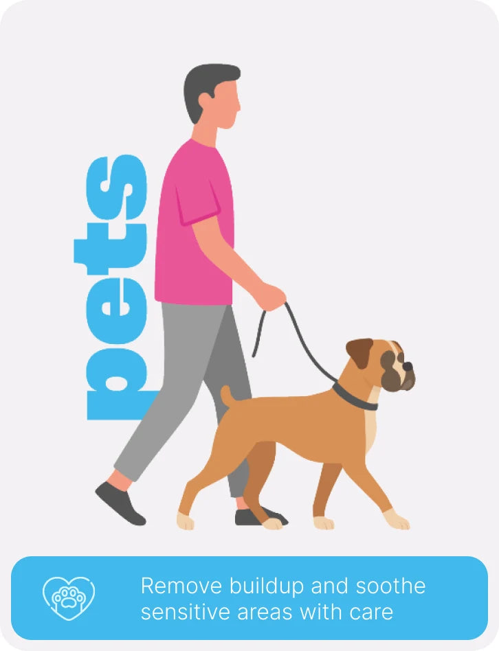 Wipeon Pets — remove buildup and soothe sensitive areas with care